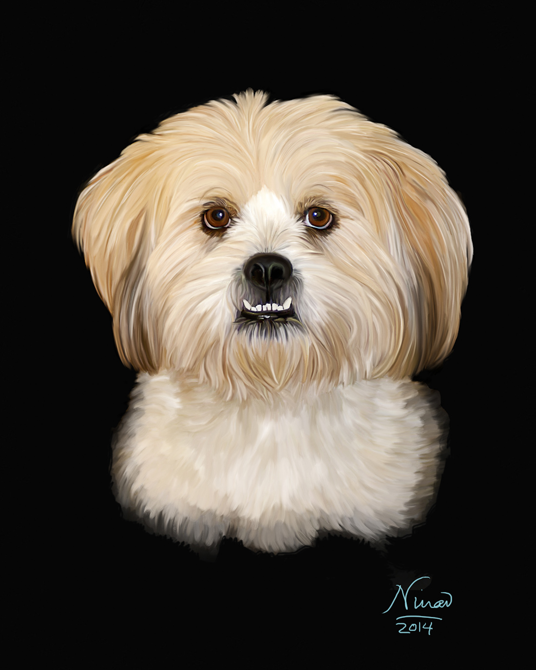 Chowdog painting black